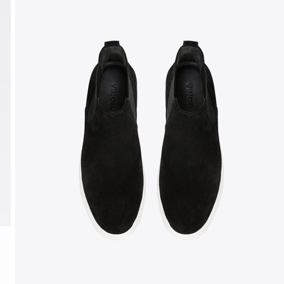 Vince Newlyn Black Suede Platform Waterproof Sneaker (Women's 6.5) - Picture 4 of 13